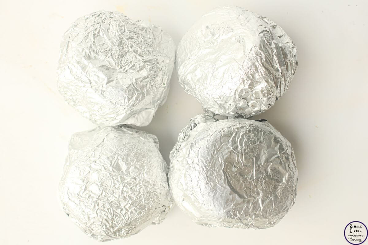 Freezer Friendly Sausage and Egg Muffins wrapping to put in freezer