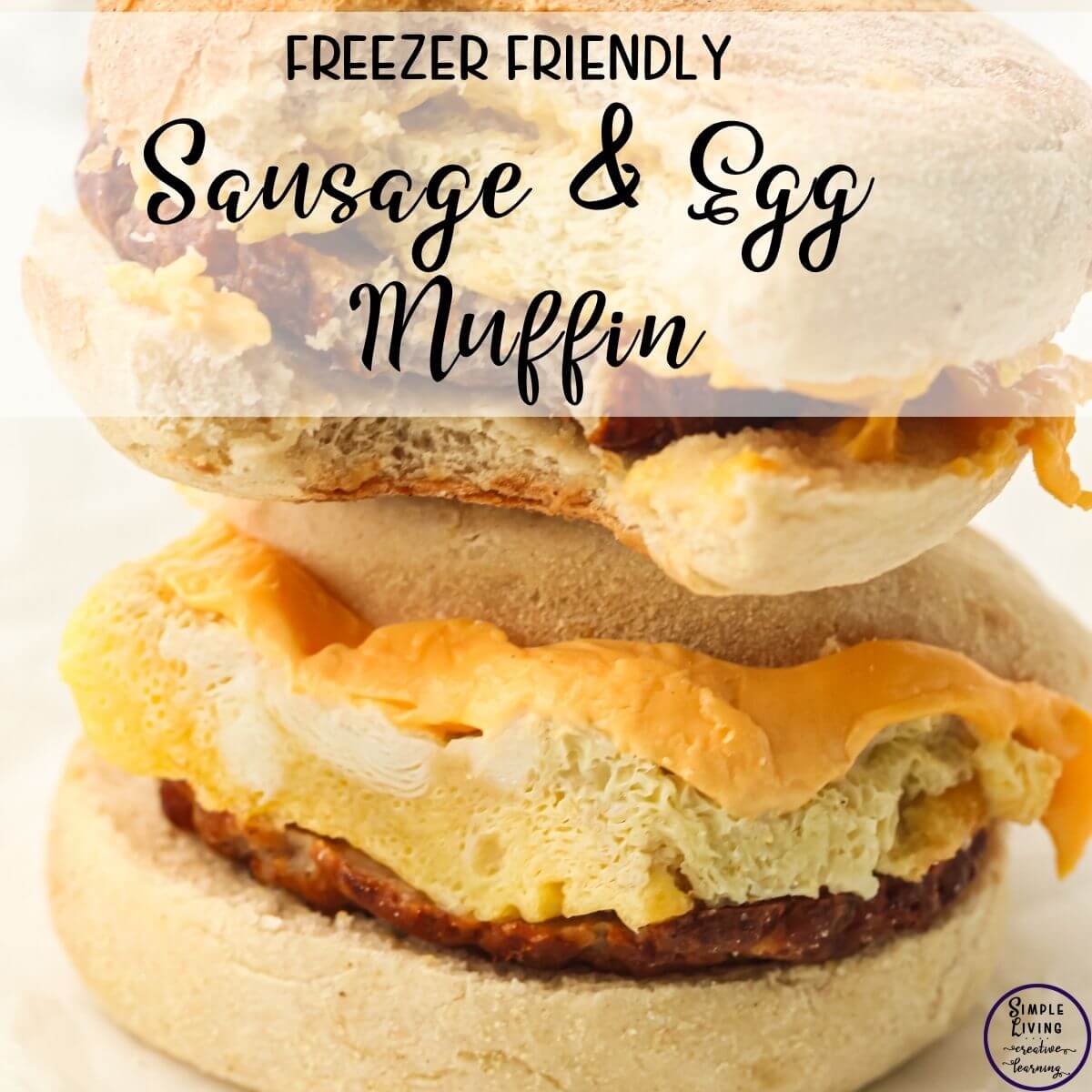 Freezer Friendly Sausage and Egg Muffins on a plate
