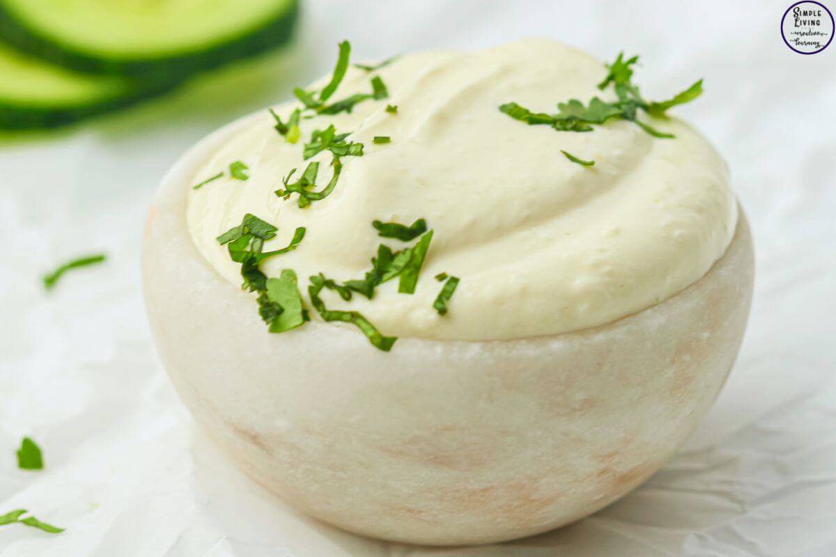 Homemade Cream Cheese Recipe in a bowl ready to use