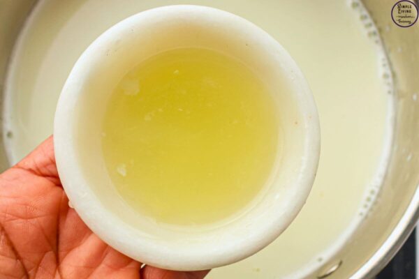 Homemade Cream Cheese Recipe adding lemon juice
