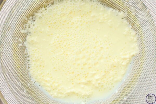 Homemade Cream Cheese Recipe straining