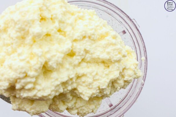 Homemade Cream Cheese Recipe ready to blend