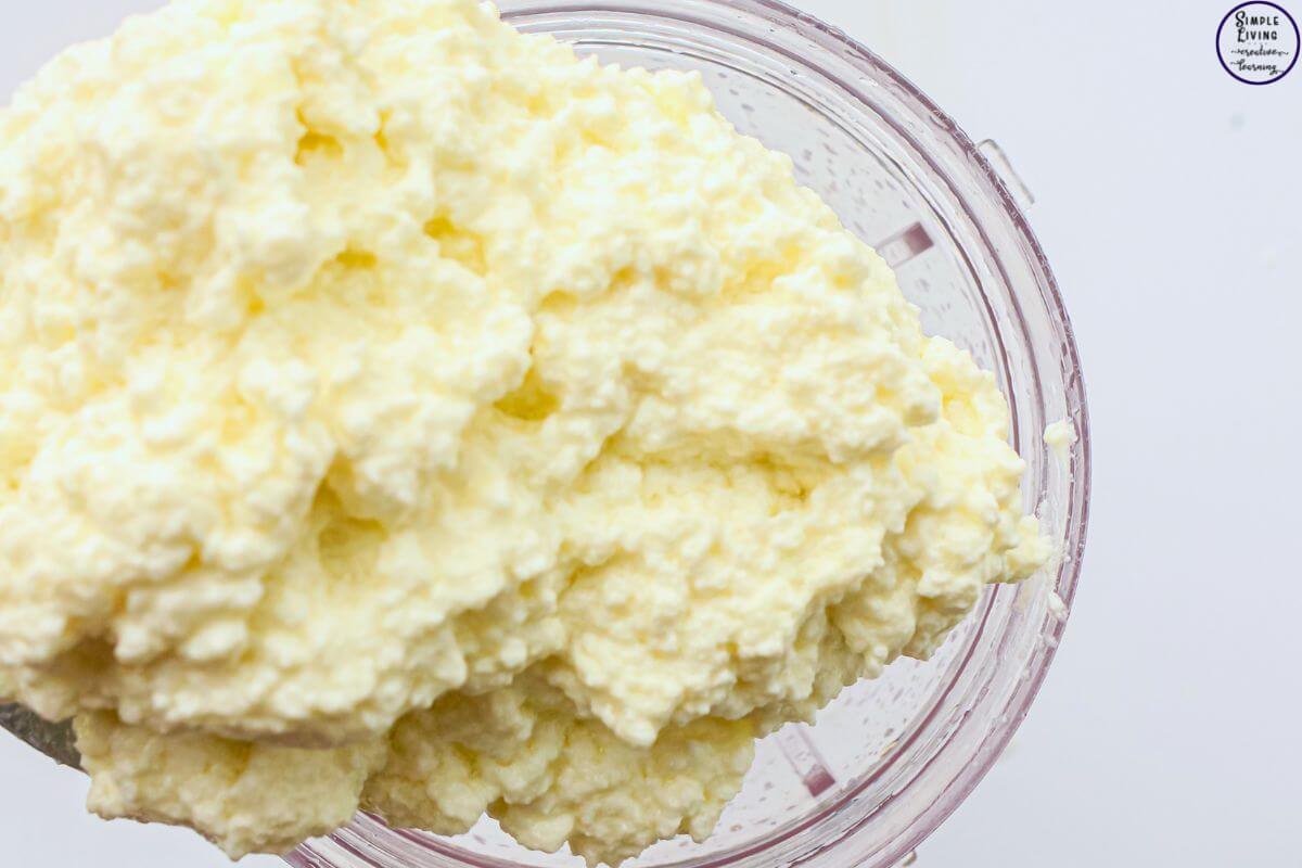 Homemade Cream Cheese Recipe ready to blend