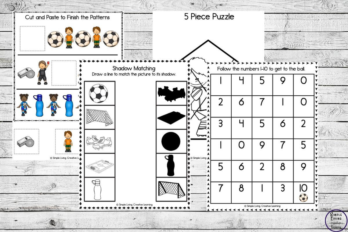 Soccer Printables other activities