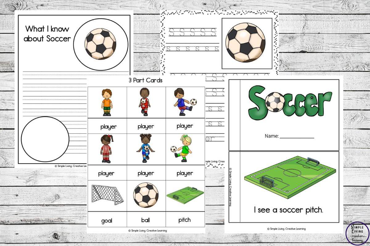 Soccer Printables Literarcy Pages