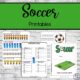 Soccer Printables 4 colour pages