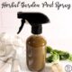 Herbal Garden Pest Spray in a glass spray bottle