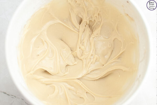 Overnight Sourdough Cinnamon Rolls Recipe glaze is mixed smooth