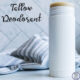 Homemade Tallow Deodorant Stick in a white tube