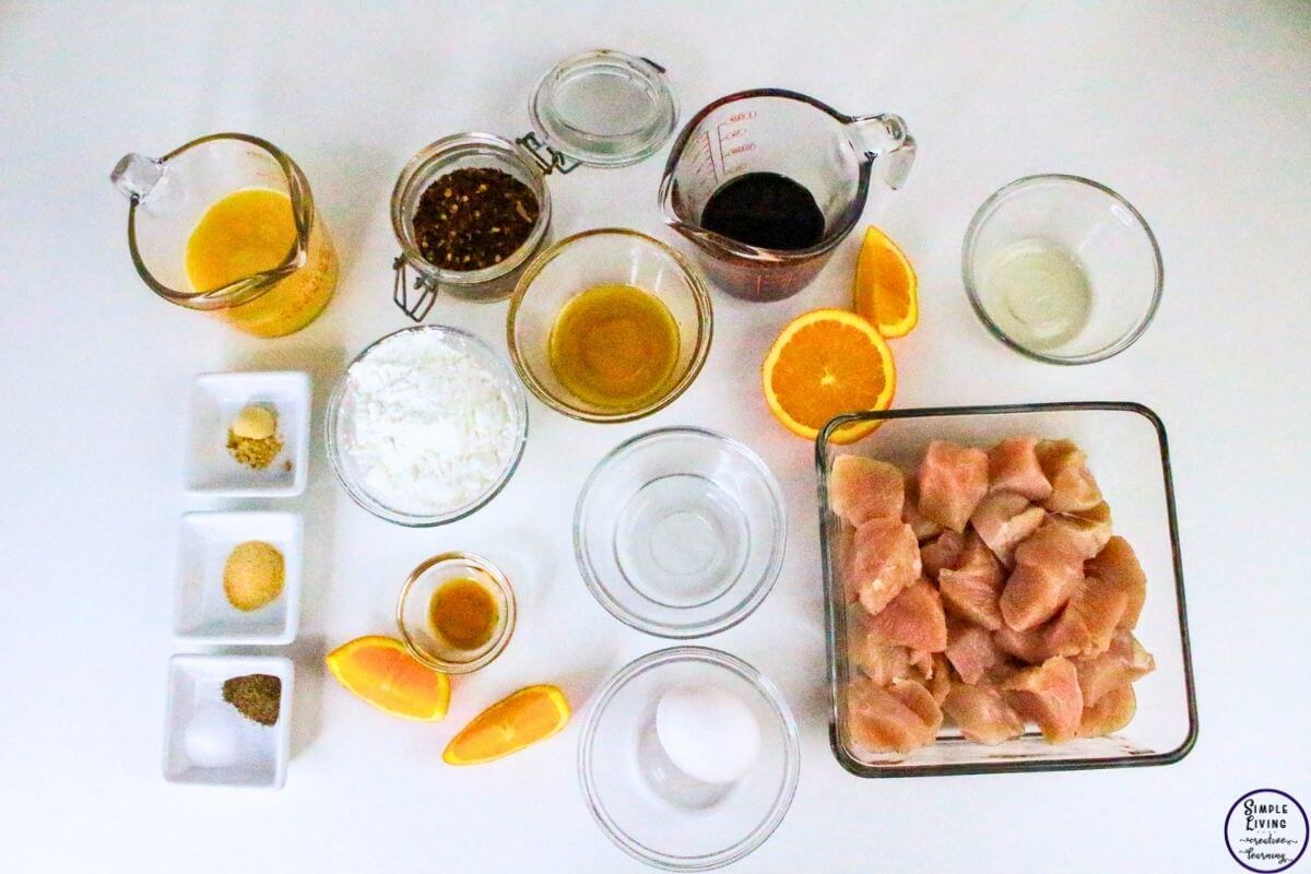 Orange Chicken Recipe ingredients