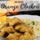 Orange Chicken Recipe in a white bowl