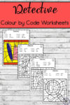 Detective Colour By Code Worksheets