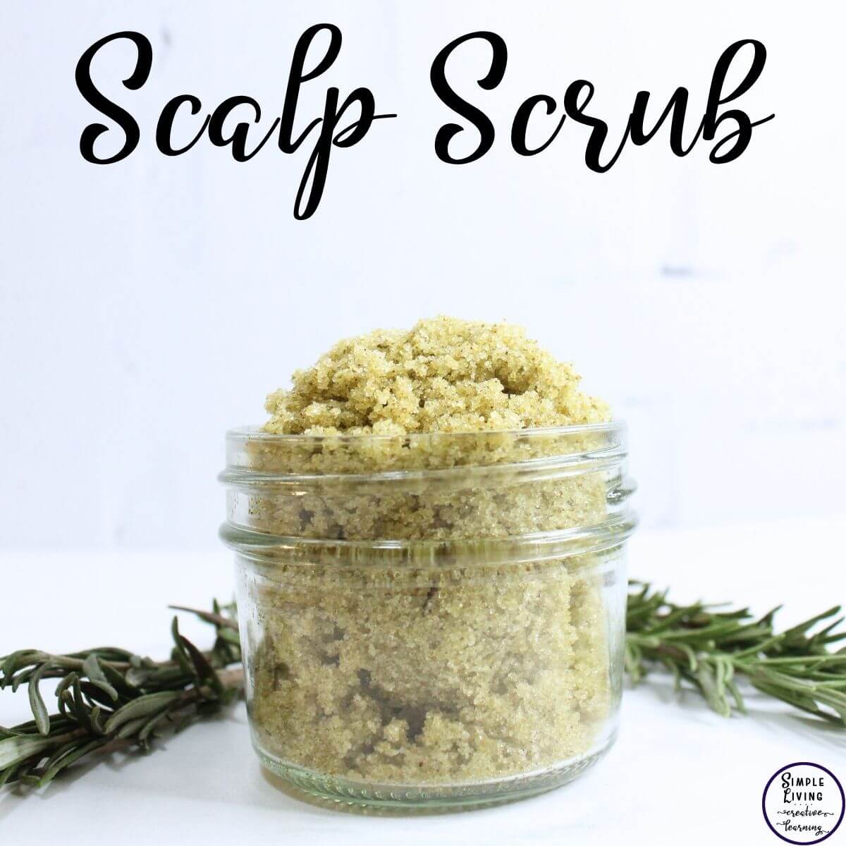 homemade scalp scrub in a glass jar