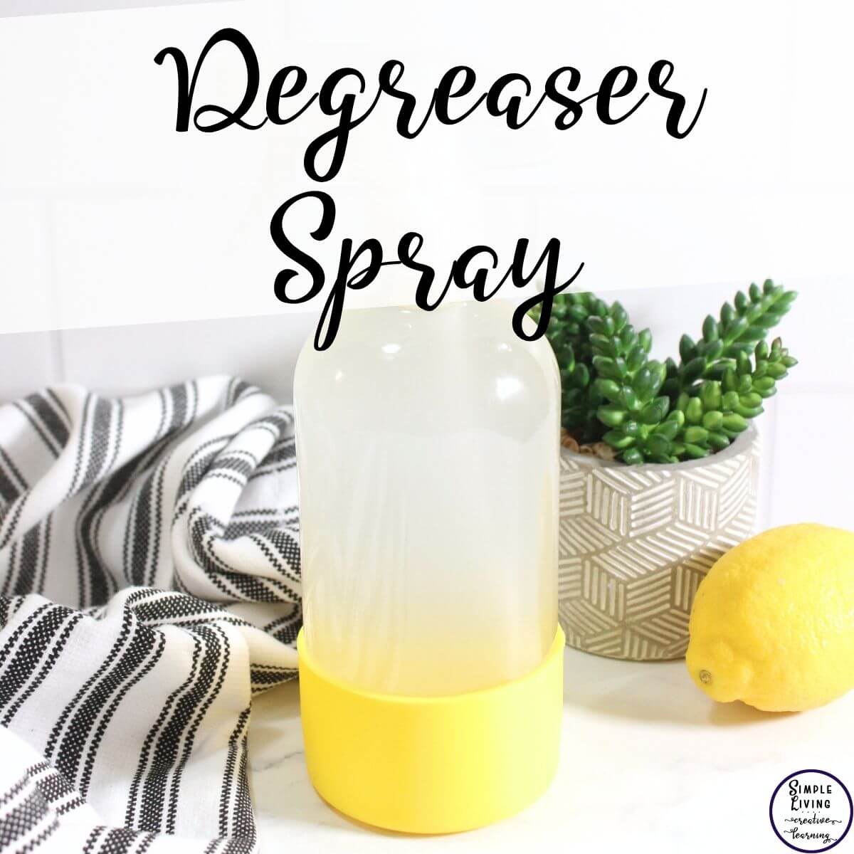 homemade degreaser spray in a bottle