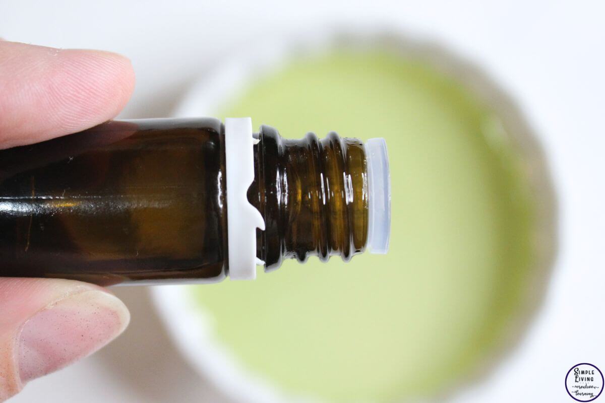 homemade scalp scrub adding essential oils to carrier oil
