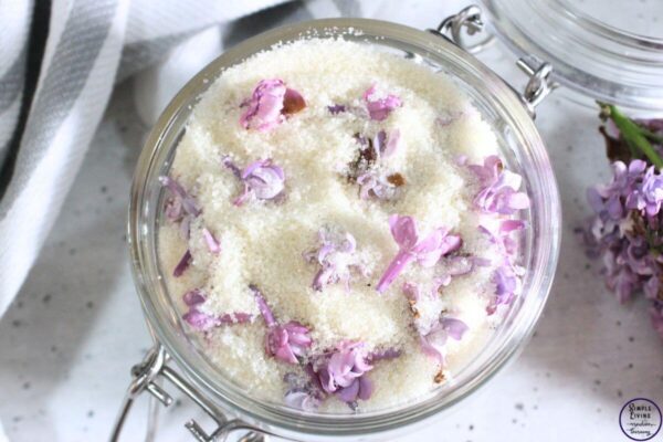 Homemade Lilac Sugar finished