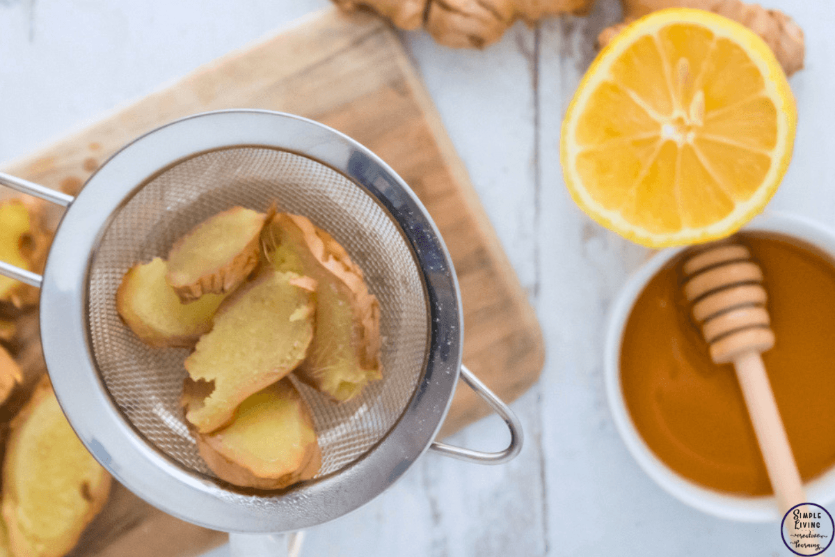 ginger tea straining