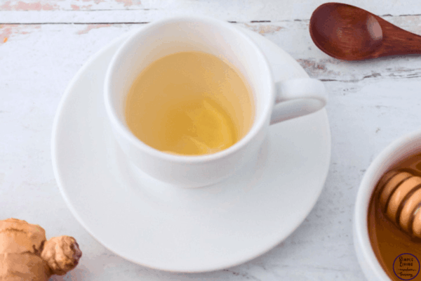 ginger tea with lemon slice