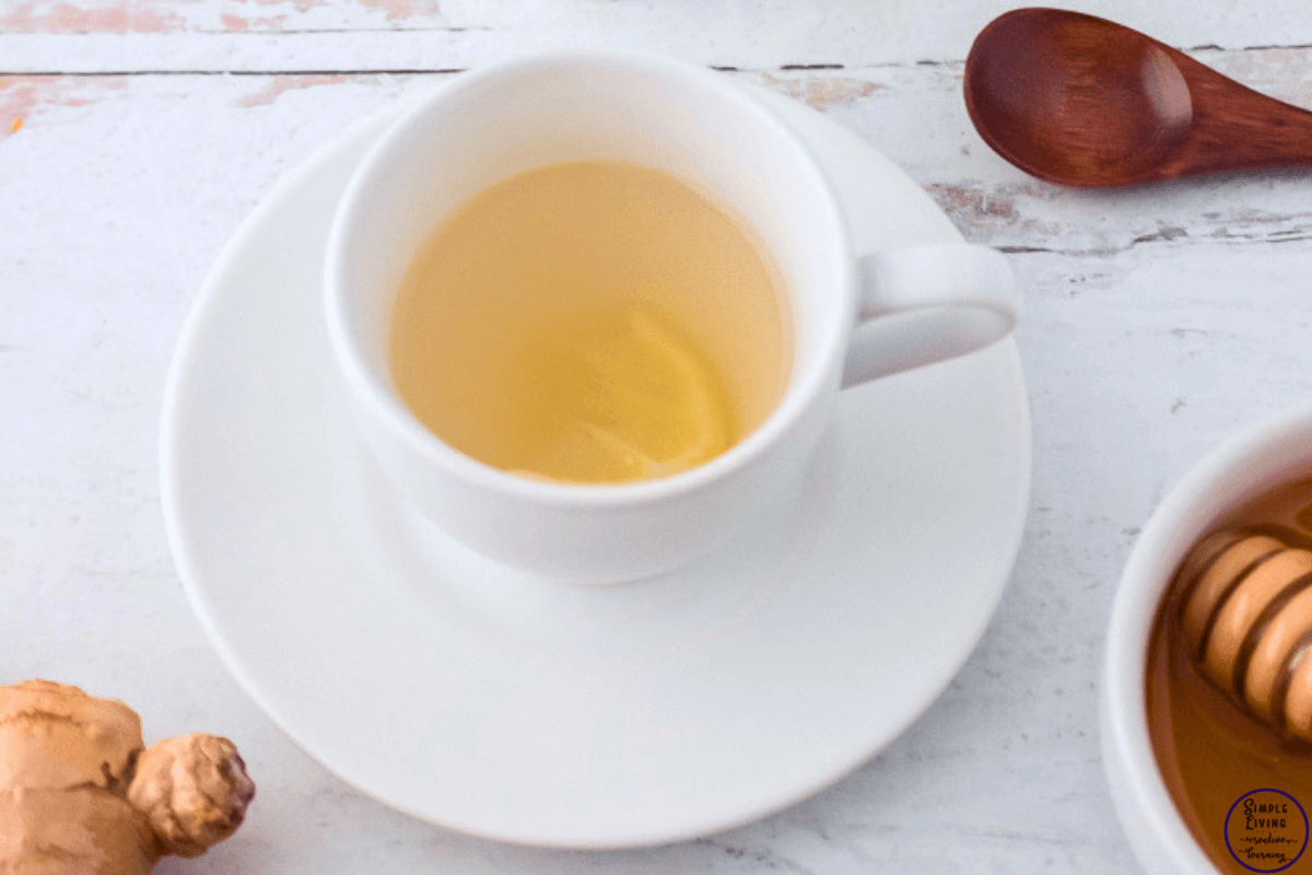 ginger tea with lemon slice