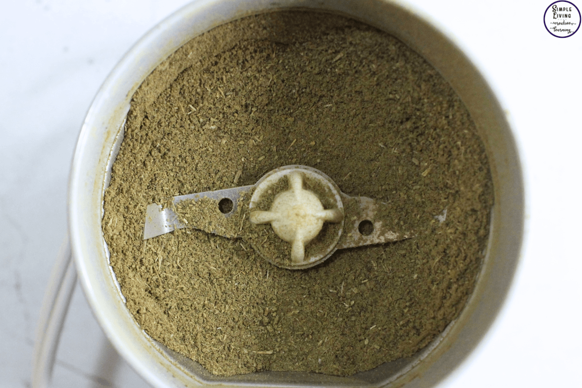 Herb Salt Recipe grinding herbs