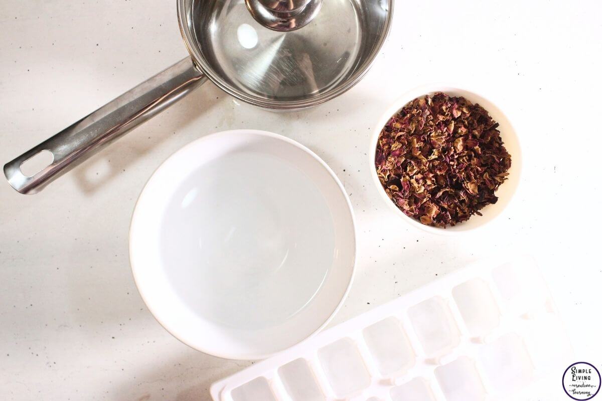 Homemade Rose Hydrosol ingredients