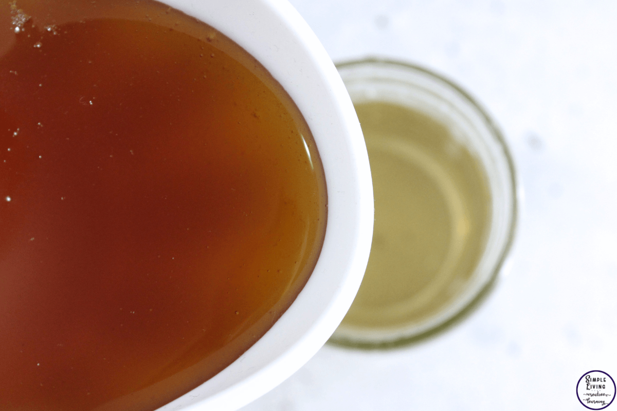 Thyme Cough Syrup adding the honey
